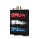 *~* Einfache amerikanische Flagge Abstrakt Brush S Flachmann (Links)