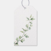 Einfache Ampersand-Monogramm-Botanische Hochzeit Geschenkanhänger (Rückseite)