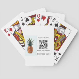 Einfache Ananas-Frucht Essen QR-Code Geschäftsinfo Spielkarten