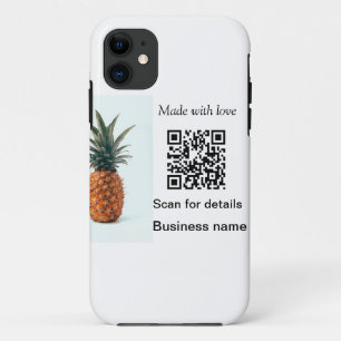 Einfache Ananas-Frucht-Nahrungsmittel-QR-Code Gesc Case-Mate iPhone Hülle
