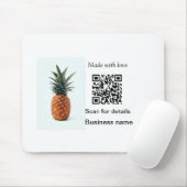 Einfache Ananas-Frucht-Nahrungsmittel-QR-Code Gesc Mousepad (Mit Mouse)