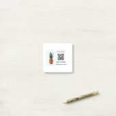 Einfache Ananas-Frucht-Nahrungsmittel-QR-Code Gesc Post-it Klebezettel (Auf Schreibtisch)
