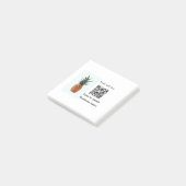 Einfache Ananas-Frucht-Nahrungsmittel-QR-Code Gesc Post-it Klebezettel (angewinkelt)
