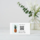 Einfache Ananas-Obstnahrung q oder Code Business D Visitenkarte (Stehend Vorderseite)