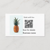 Einfache Ananas-Obstnahrung q oder Code Business D Visitenkarte (Rückseite)