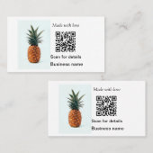 Einfache Ananas-Obstnahrung q oder Code Business D Visitenkarte (Vorne/Hinten)