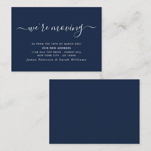 Einfache Änderung der Adresse in Skripten Begleitkarte (Vorne/Hinten)