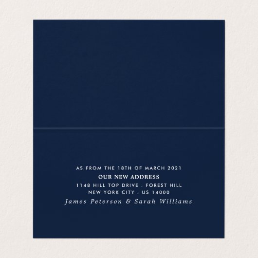 Einfache Änderung der Adresskarte durch Skripte Visitenkarten (Innenseite Aufgefaltet)