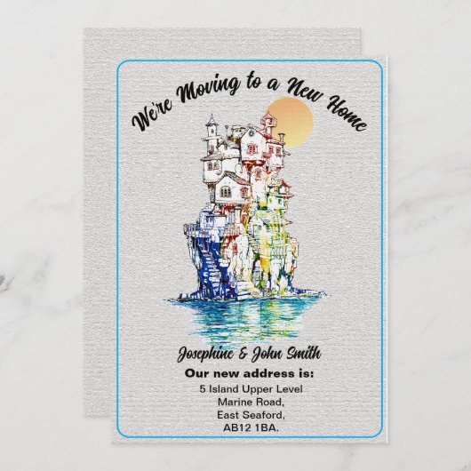 Einfache Änderung der Adressmeldung an Freunde Ankündigung (Vorne/Hinten)