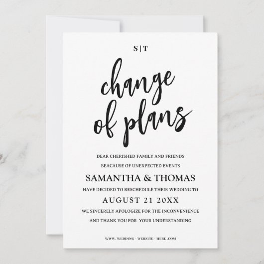 Einfache Änderung der Ankündigung von Hochzeiten (Vorderseite)