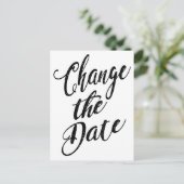 Einfache Änderung der Ankündigung von Hochzeiten Postkarte (Stehend Vorderseite)