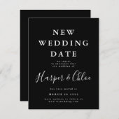 Einfache Änderung des Hochzeitdatums Save The Date (Vorne/Hinten)