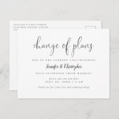 Einfache Änderung von Plänen Skriptaufschiebung Einladungspostkarte (Vorne/Hinten)