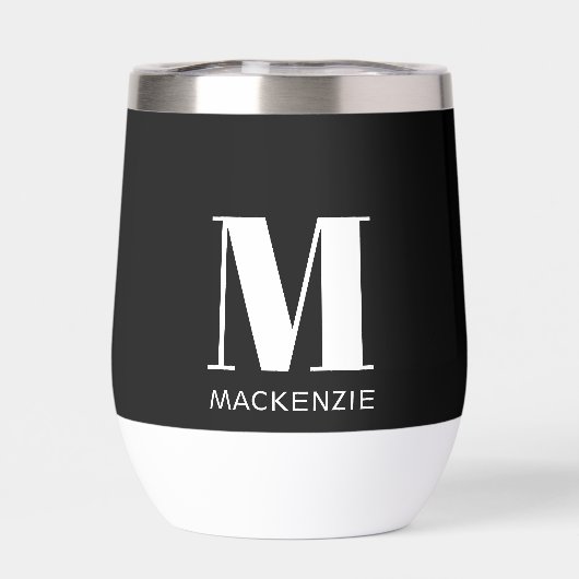 Einfache Anfangsbezeichnung für Monogramm (Rückseite)