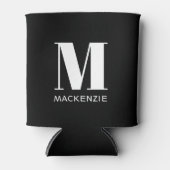Einfache Anfangsbezeichnung für Monogramm Dosenkühler (Vorderseite)