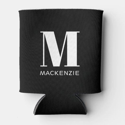 Einfache Anfangsbezeichnung für Monogramm Dosenkühler (Vorderseite)