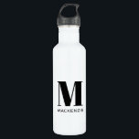 Einfache Anfangsbezeichnung für Monogramm Edelstahlflasche<br><div class="desc">Moderne Typografie minimalistisch monogramm Initialname Design,  die geändert werden können,  um personalisieren.</div>
