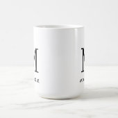 Einfache Anfangsbezeichnung für Monogramm Kaffeetasse (Mittel)