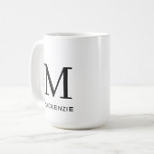 Einfache Anfangsbezeichnung für Monogramm Kaffeetasse (Vorderseite Links)