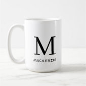 Einfache Anfangsbezeichnung für Monogramm Kaffeetasse (Links)