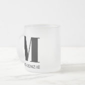 Einfache Anfangsbezeichnung für Monogramm Mattglastasse (Vorderseite Links)