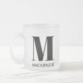 Einfache Anfangsbezeichnung für Monogramm Mattglastasse (Links)