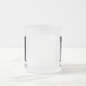 Einfache Anfangsbezeichnung für Monogramm Mattglastasse (Mittel)