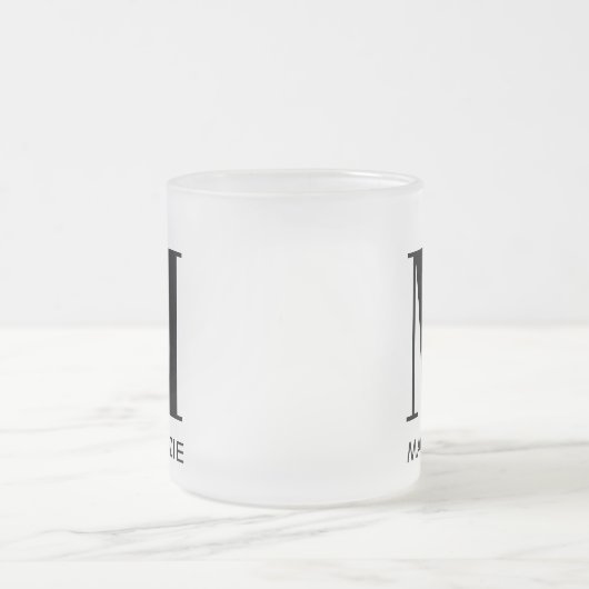 Einfache Anfangsbezeichnung für Monogramm Mattglastasse (Mittel)