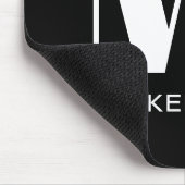 Einfache Anfangsbezeichnung für Monogramm Mousepad (Ecke)