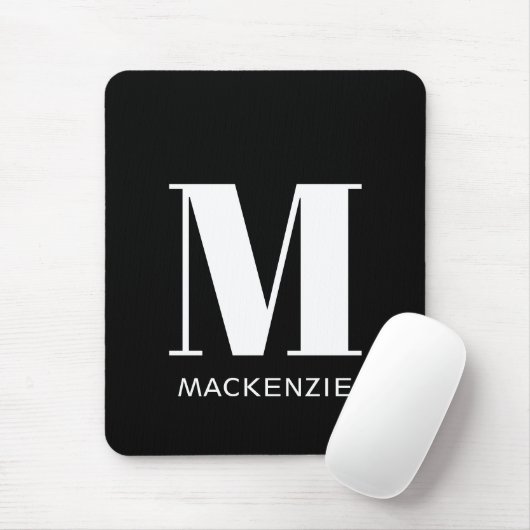 Einfache Anfangsbezeichnung für Monogramm Mousepad (Mit Mouse)