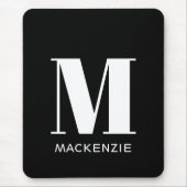 Einfache Anfangsbezeichnung für Monogramm Mousepad (Vorne)