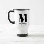 Einfache Anfangsbezeichnung für Monogramm Reisebecher (Links)