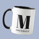 Einfache Anfangsbezeichnung für Monogramm Tasse<br><div class="desc">Moderne Typografie minimalistisch monogramm Initialname Design,  die geändert werden können,  um personalisieren.</div>