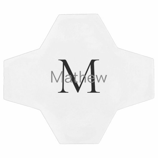 Einfache Anfangsbuchstabe Monogramm fügen Sie Ihre Fußball (Flach)