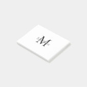 Einfache Anfangsbuchstabe Monogramm fügen Sie Ihre Post-it Klebezettel (angewinkelt)