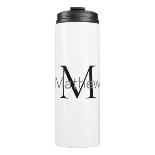 Einfache Anfangsbuchstabe Monogramm fügen Sie Ihre Thermosbecher (Vorderseite)