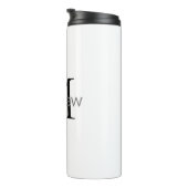 Einfache Anfangsbuchstabe Monogramm fügen Sie Ihre Thermosbecher (Nach rechts gedreht)