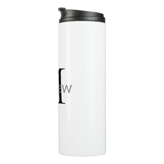 Einfache Anfangsbuchstabe Monogramm fügen Sie Ihre Thermosbecher (Nach rechts gedreht)