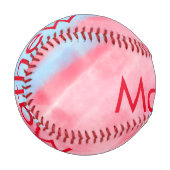 Einfache Anfangsbuchstabe Monogramm tragen Sie Ihr Baseball (Vorderseite Links)