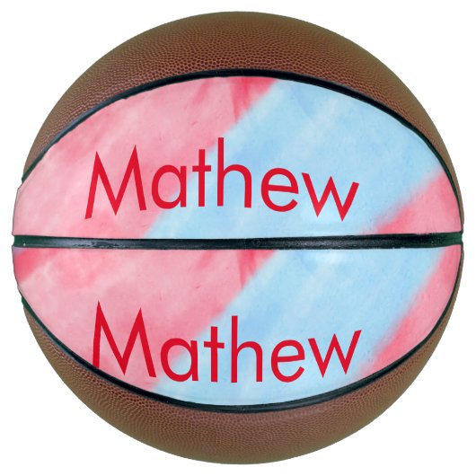 Einfache Anfangsbuchstabe Monogramm tragen Sie Ihr Basketball (Vorderseite)