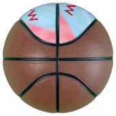 Einfache Anfangsbuchstabe Monogramm tragen Sie Ihr Basketball (Rechts)