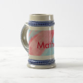 Einfache Anfangsbuchstabe Monogramm tragen Sie Ihr Bierglas (Vorderseite Links)