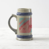 Einfache Anfangsbuchstabe Monogramm tragen Sie Ihr Bierglas (Links)