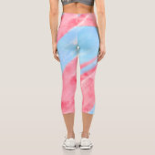 Einfache Anfangsbuchstabe Monogramm tragen Sie Ihr Capri Leggings (Rückseite)