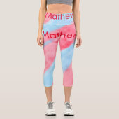 Einfache Anfangsbuchstabe Monogramm tragen Sie Ihr Capri Leggings (Vorderseite)