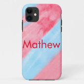 Einfache Anfangsbuchstabe Monogramm tragen Sie Ihr Case-Mate iPhone Hülle (Rückseite)