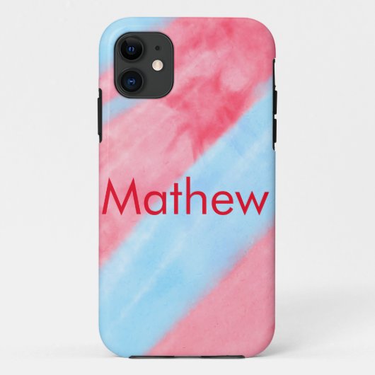 Einfache Anfangsbuchstabe Monogramm tragen Sie Ihr Case-Mate iPhone Hülle (Rückseite)