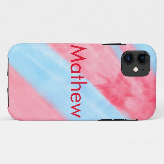 Einfache Anfangsbuchstabe Monogramm tragen Sie Ihr Case-Mate iPhone Hülle (Rückseite (Horizontal))