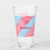Einfache Anfangsbuchstabe Monogramm tragen Sie Ihr Glas (Rückseite)