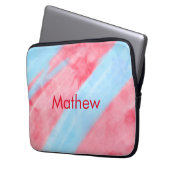 Einfache Anfangsbuchstabe Monogramm tragen Sie Ihr Laptopschutzhülle (Vorderseite Links)